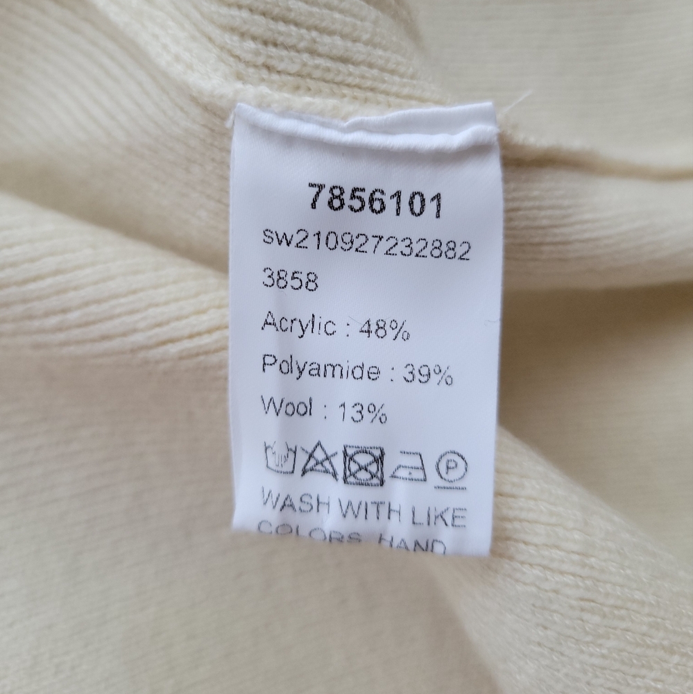 MOTF Cream Double-Breasted Women's Sweater Jacket - Size S - NWOT - Picture 8 of 9